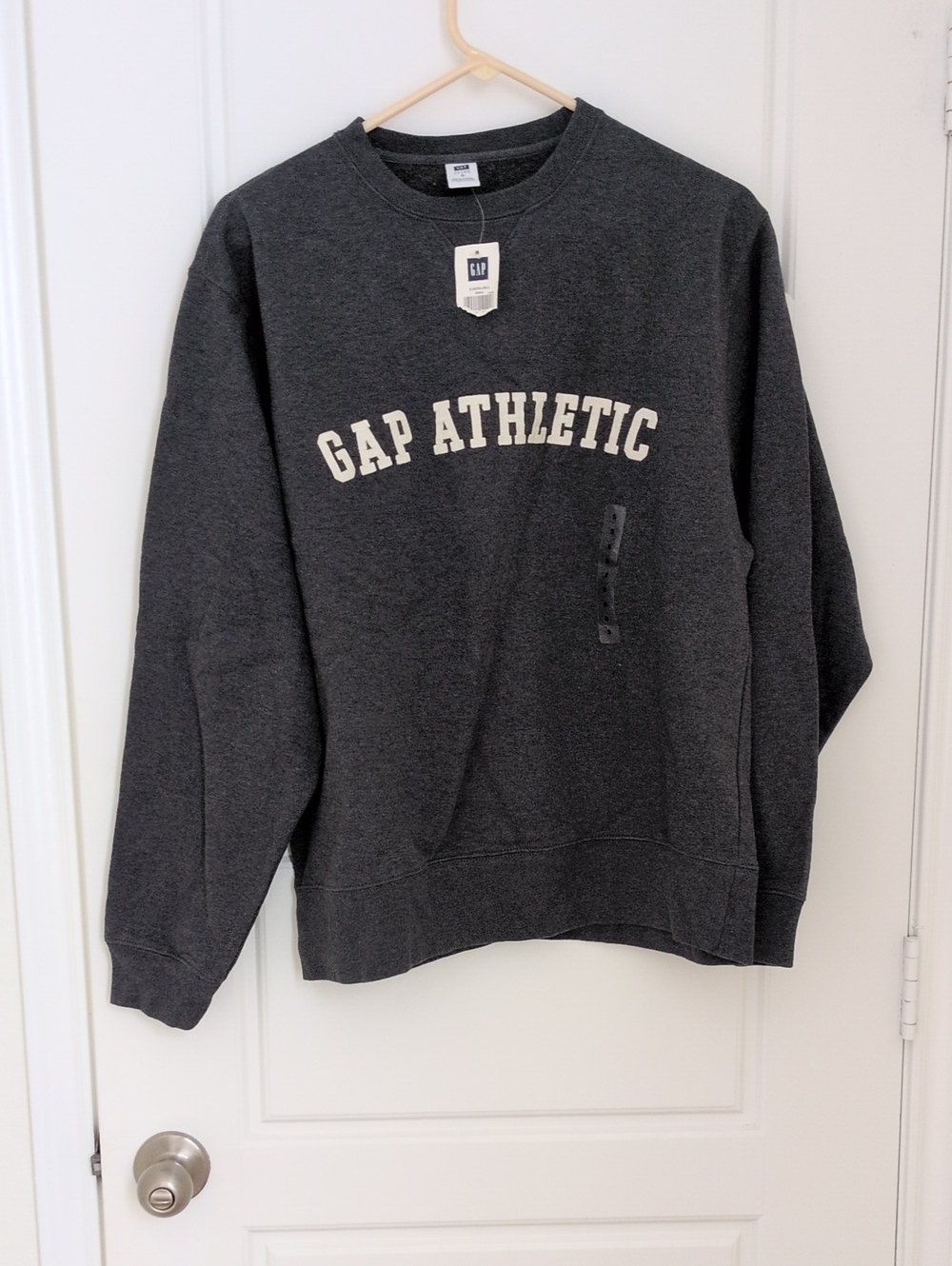 GAP Crewneck Sweatshirt - Dark Charcoal with Cream Logo